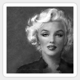 Marilyn Soft bw Sticker